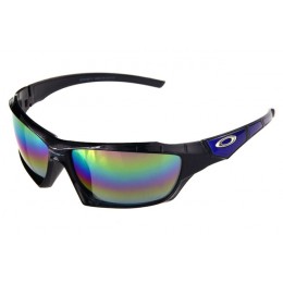 Oakley Sunglasses Flak Jacket Black Blue Frame Colored Lens