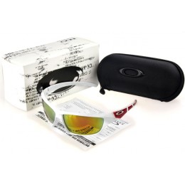 Oakley Sunglasses Flak Jacket White Frame Brown Lens