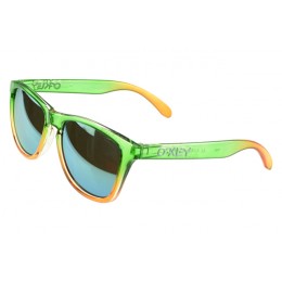Oakley Sunglasses Frogskin Green Frame Blue Lens Vip Sale