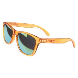 Oakley Sunglasses Frogskin Yellow Frame Blue Lens USA Great