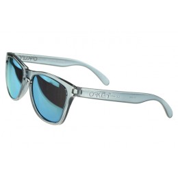 Oakley Sunglasses Frogskin Silver Frame Blue Lens Blue Discount