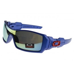 Oakley Sunglasses Oil Rig Blue Frame Colored Lens Enjoy Discount