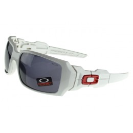 Oakley Sunglasses Oil Rig White Frame Gray Lens Discount Outlet