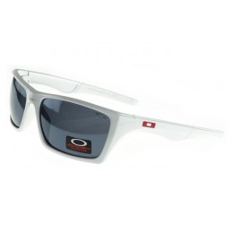 Oakley Sunglasses Polarized White Frame Gray Lens Top Brand