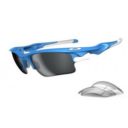 Oakley Sunglasses Fast Jacket Sky Blue Black Iridium Clear