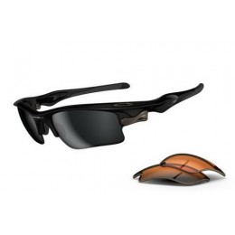 Oakley Sunglasses Fast Jacket Polished Black Black Iridium Persimmon