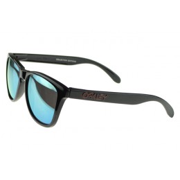 Oakley Sunglasses Frogskin black Frame blue Lens Cheap For Sale