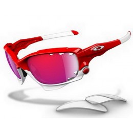 Oakley Sunglasses Jawbone Polished Red Red Iridium Vented Light Grey