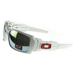Oakley Sunglasses Oil Rig white Frame black Lens By Sale